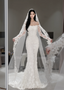 Chic Mermaid Long Wedding Dress Tulle Strapless White Bridal Gown Appliques Sleeveless Bridal Dresses