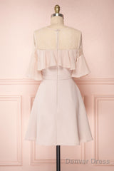 Chiffon 3/4 Sleeves Appliques Lace Bridesmaids Dresses