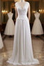 Chiffon Wedding Gowns A Line Summer Wedding Dress Lace Bridal Dresses