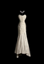 Classic Ivory Strapless Ruffled Satin Mermaid Long Prom Dresses Evening Dresses