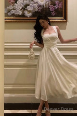 Classy A Line Square Neckline Ivory Prom Dresses Birthday Outfits Evening Gown