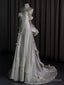 Classy Ball Gowns Scoop Satin Ruffles Ivory Wedding Dress Brides Dresses