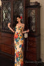 Classy Sheath Spaghetti Straps Satin Floral Prom Dresses Birthday Outfits Prom Gowns