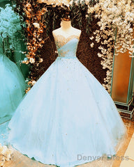 Crystal Beaded Sweetheart Quinceanera Dresses Ball Gown