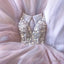 Crystal Beaded V Neck Organza Layered Wedding Dresses Ball Gown