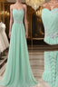 A Line Sweetheart Neck Floor Length Green Prom Dress, Long Prom Bridesmaid Dresses