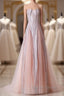 Custom Made Round Neck Lace Pink Prom Dress, Lace Pink Prom Dress