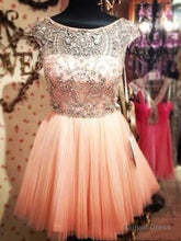 Custom Made Round Neck Pink Short Prom Dress, Short Graduation Dress, Short Homecoming Dress