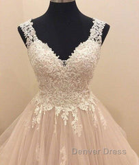 Custom Made Tulle Lace Long Prom Gown, Lace Evning Dresses