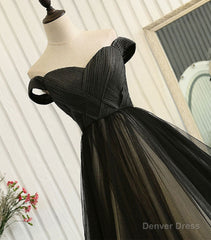 Custom Made Tulle Off Shoulder Long Prom Dress, Evening Dress