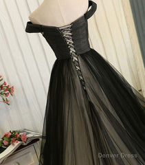 Custom Made Tulle Off Shoulder Long Prom Dress, Evening Dress