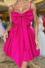 Cute A Line Fuchsia Bow Short Homecoming Dresses