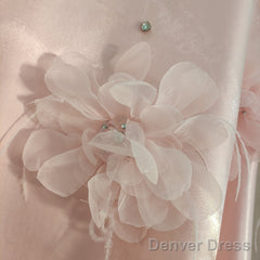 Cute A Line Halter Pink Travel Vacation Dresses Short Satin Birthday Dress