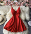Cute A Line V Neck Short Dress Homecoming Dresses