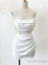 Cute A Line White Strapless Homecoming Dress 18Th Birthday Outfits