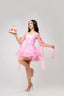 Cute Ball Gowns Off The Shoulder Pink Chiffon Mini Short Prom 8Th Grade Homecoming Dress Summer Middle School Hoco Dresses Homecoming Outfits Birthday Outfit