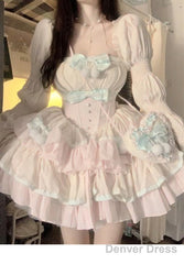 Cute Ball Gown Square Neckline Pink Satin Short Birthday Dresses Birthday Outfits