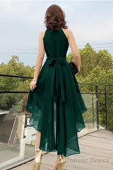 Cute Chiffon High Low Prom Dresses, A-Line Evening Dresses
