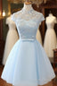 Cute Light Blue Homecoming Dress For Sale, Lovely Tulle Prom Dress