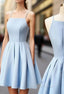 Cute Light Blue Short Prom Dress, Cute Blue Homecoming Dresses