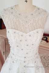 Cute round neck tulle lace short prom Dresses lace bridesmaid Dresses