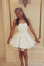 Cute Shoulder Strap A-Line Back Strappy 17Th Birthday Short Skirt Homecoming Dresses