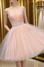 Cute Sweetheart Neck Backless Pink Short Prom Dress, Backless Pink Homecoming Dress, Pink Prom Graduation Dresses