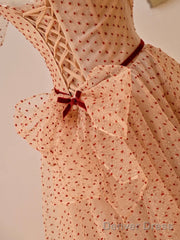 Cute Tulle Floor Length Prom Dress, Off The Shoulder Evening Party Dress