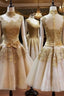 Cute Tulle Lace Applique Short Prom Dress, Homecoming Dresses