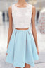 Cute Two Piece Homecoming Dress Swing Prom Dresses
