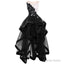 black lace appliques homecoming Dress elegant round collar sleeveless Prom Dress tulle high low homecoming Dresses