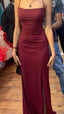 Burgundy Sparkly Glitter Prom Dress Long Prom Dresses