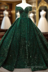 Deep Green Long Quinceanera Dresses Sweet 16 Prom Dresses Pageant Dresses