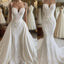 Detachable Skirt Wedding Dress, Lace Applique Wedding Dress, Prom Dresses