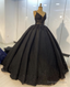 Black Lace Ball Gowns Dresses For Wedding Prom Gowns