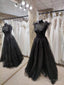 Black Tulle Dress, Sleeveless Prom Dress, Black Prom Gowns Black Prom Dress, Wedding Guest Dress, Corset Dresses
