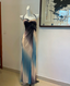 Dreamy Gradient Mermaid Halter Neck Beaded Chiffon Long Prom Dresses Evening Dresses