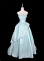 Dreamy Mint Light Blue A-Line Strapless Satin Prom Dresses Evening Dresses