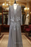 Elegance Long Sleeves Tea Length Mother of the Bride Dresses