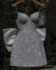 Elegant 17Th Birthday Dresses Shiny Birthday Outfits With Bowknot