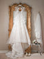 Elegant Beach Lace Wedding Dresses,White Long Sleeve Women Garden Bridal Gowns
