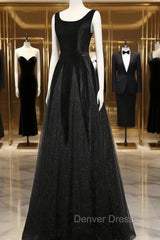 Elegant Black Velvet Cap Sleeves Evening Dresses, Black Prom Dresses