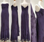 Elegant Deep Purple Mermaid Embroidered Chiffon Long Prom Dresses Evening Dresses