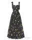 Elegant Embroidery Black Prom Dress Sweetheart Spaghetti Straps A Line Prom Dress Long Simple Prom Dresses