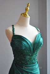 Elegant Green Sweetheart Neck Mermaid Long Prom Dresses Gorgeous Formal Evening Dresses