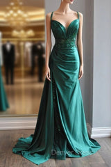 Elegant Green Sweetheart Neck Mermaid Long Prom Dresses Gorgeous Formal Evening Dresses