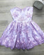 Elegant Lace Purple Short Homecoming Dresses