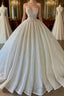 Elegant Long Ball Gowns Sweetheart Sleeveless Sequined Tulle Lace Wedding Dresses