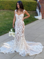 Elegant Long Mermaid Lace Applique Prom Dress Wedding Dress Prom Dresses