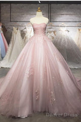 Elegant Mauve Pink Wedding Dress Prom Gown